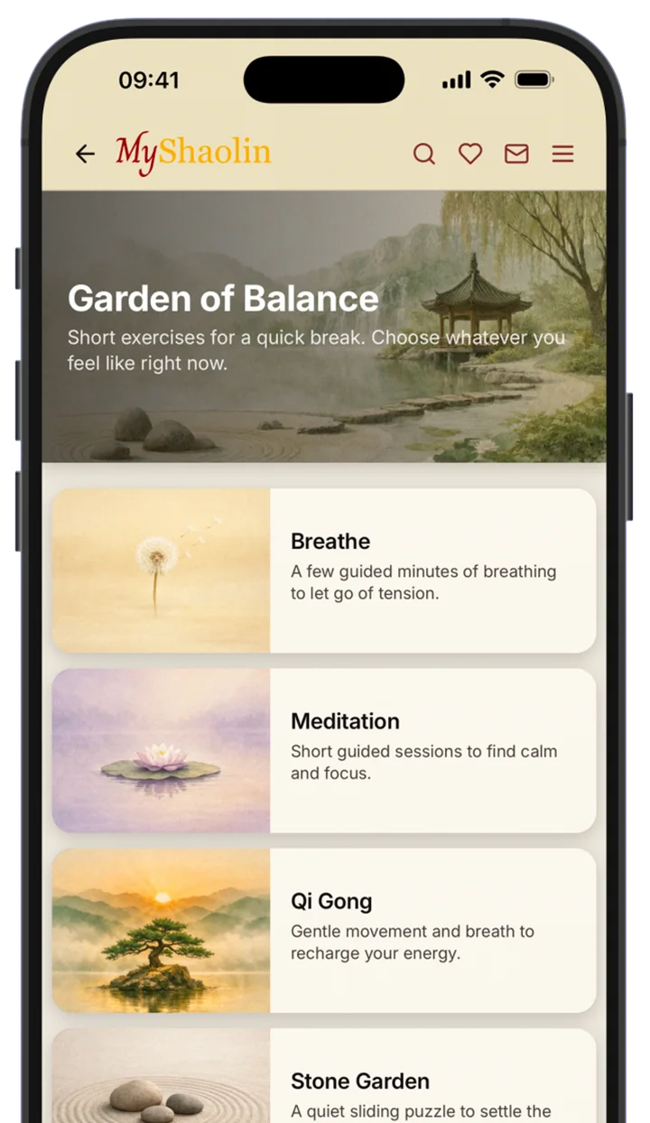 Garden of Balance with breathing, meditation and Qi Gong